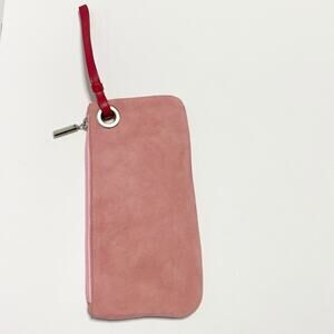 L.K. Bennett Pink Suede Clutch